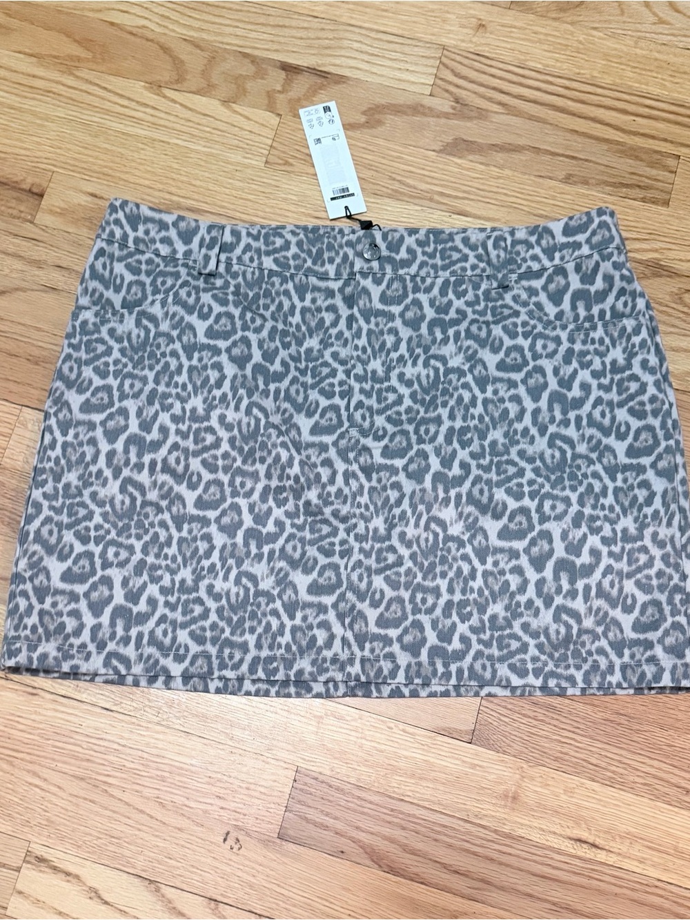Leopard Print Mini Skirt - Women's - XL